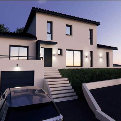 Superbe vue Maison 120m2 avec garage de 30m2 sur un terrain 1200m2