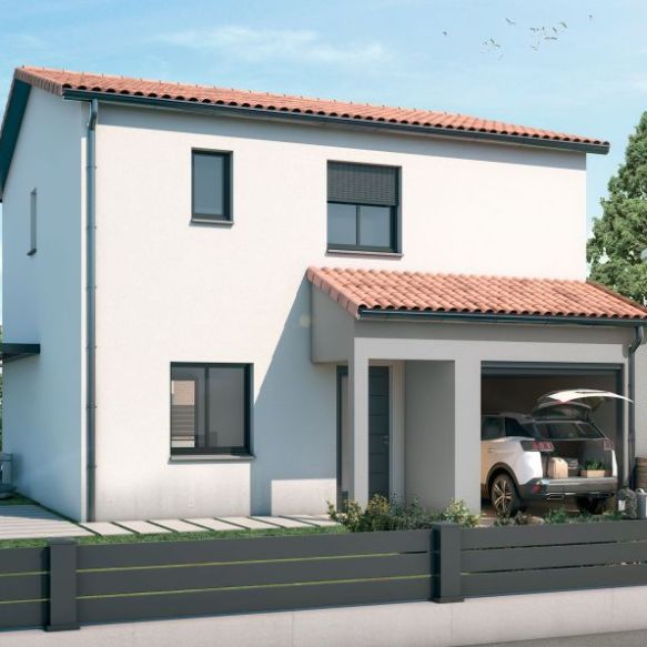 Maison 80m2 avec garage de 20m2 sur terrain de 325m2