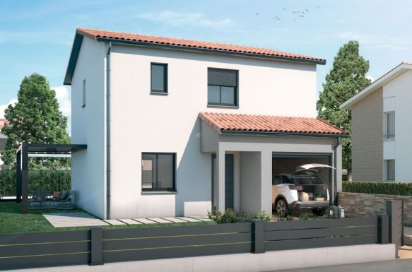 Maison 80m2 avec garage de 20m2 sur terrain de 325m2