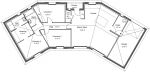 Plan de maison 110 m² avec garage - Cèdra