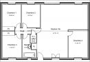 Plan de maison contemporaine de plain-pied 100 m² - Magnolia